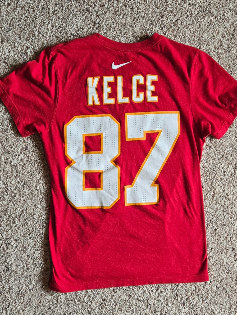 Nike Kansas City Chiefs Travis Kelce #87 T-Shirt Red NFL Football Tee Size Mediu - Picture 5 of 9